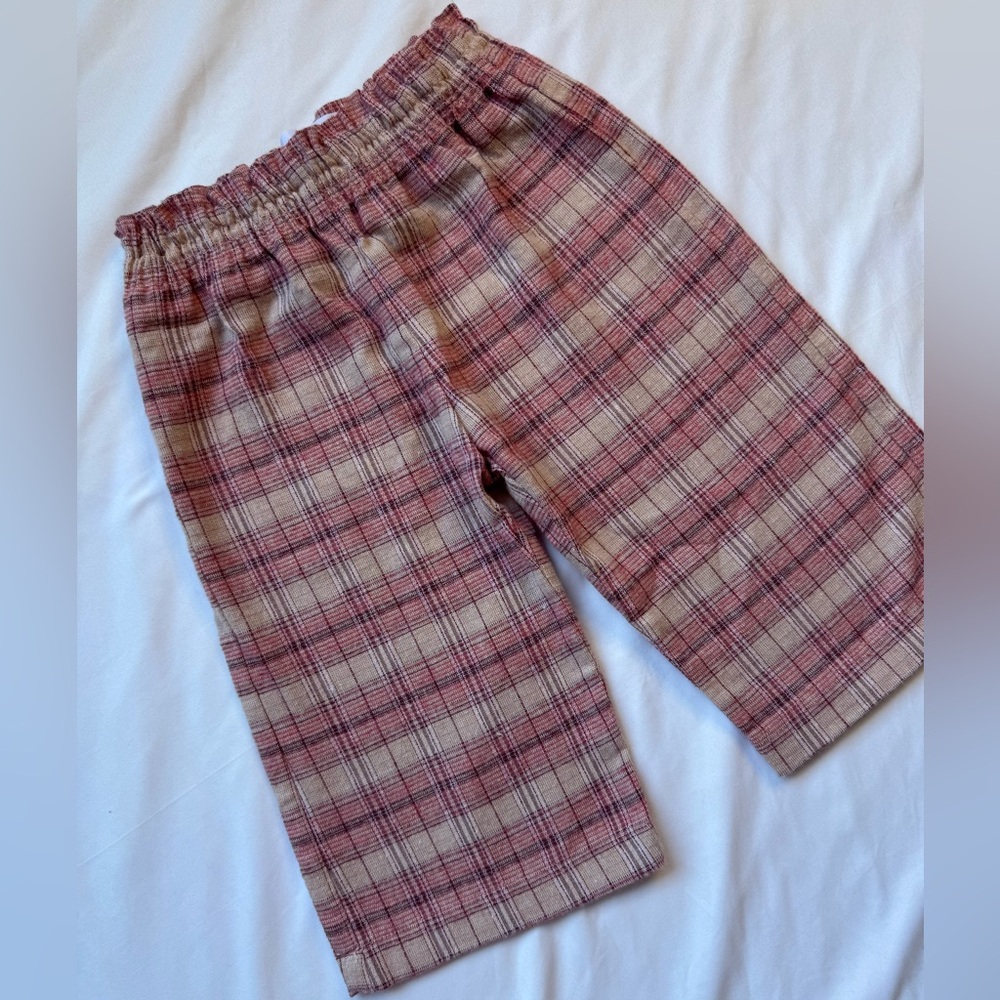 Zara Pink and Cream Plaid Bottoms